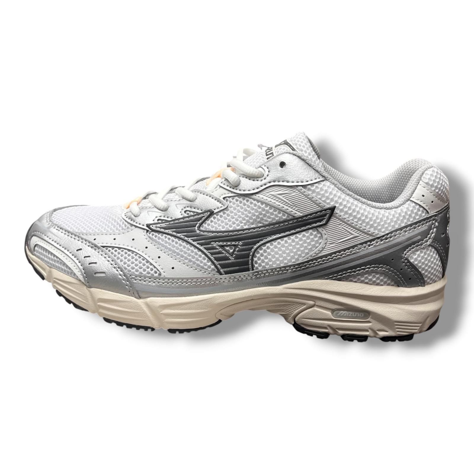未使用 MIZUNO MXR メッシュ スニーカー ミズノ D1GA245109 ホワイト 25cm （17131M）