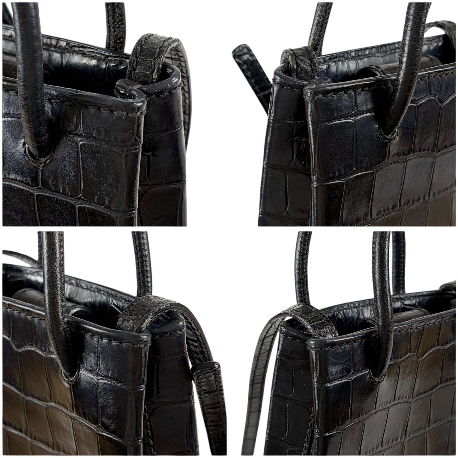 BALENCIAGA phone shoulder Bag 2020 ミニ クロコエンボス レザー
