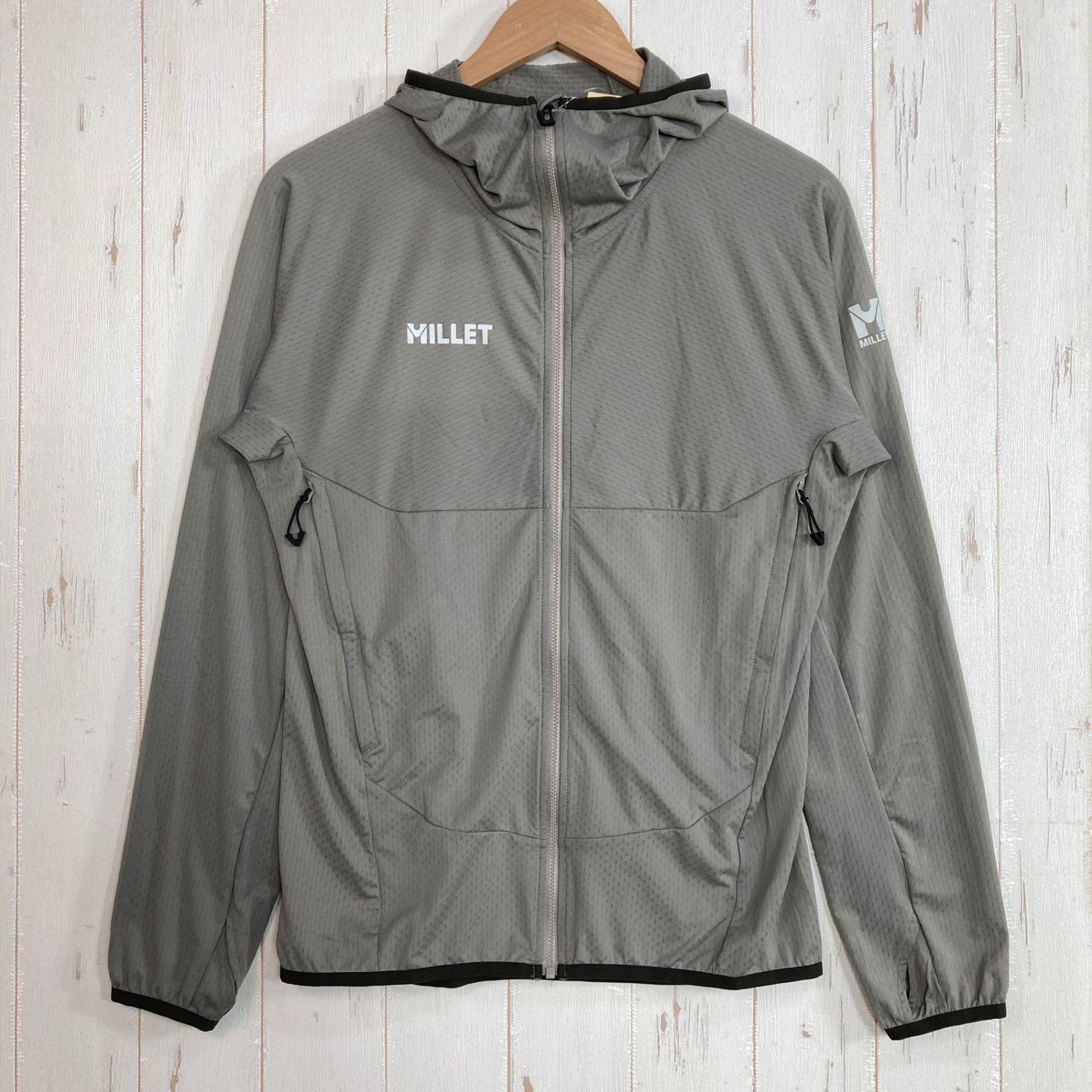 ✉️Men's S ベージュ系 Millet ( ミレー ) ソル メッシュ フーディ SOL MESH HOODIE ポリエステル ウェア トップス インナー シャツ フーディ 化繊 z00060256 化繊 フーディ インナー シャツ 9,197円