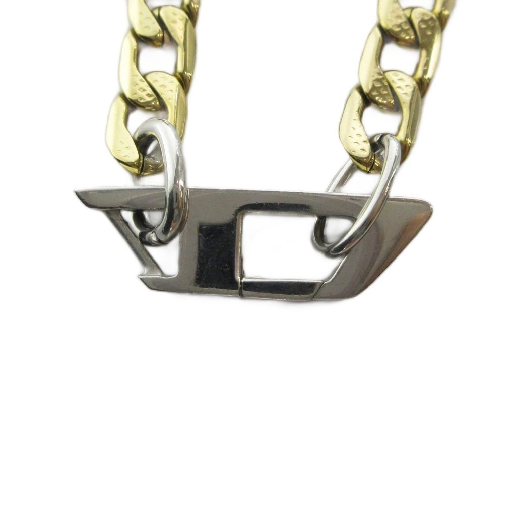 ディーゼル DIESEL ネックレス アクセサリー ペンダント ロゴ チェーン ゴールド色 ■GY18 /MQ
