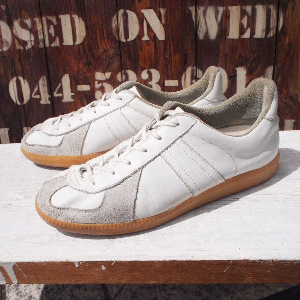 80s Vintage【German Army】ドイツ軍 ビンテージ BW SPORT ジャーマントレイナー レザー ミリタリー トレーニングシューズ 26㎝ 6,860円