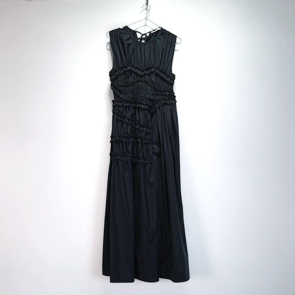 【美品】セシリーバンセン ノースリーブ ロングワンピース UK8/US4 黒 no.297