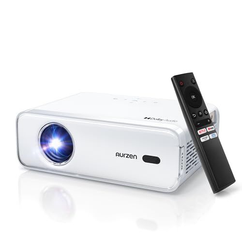 ☆新品☆プロジェクター 家庭用 小型 Netflix即起動 2年保証 Aurzen 天井投影 1080P 4K対応 Dolby対応 オートフォーカス | 200ANSI 静音 スピーカー内蔵 自動台形補正 最大200インチ 軽量化省エネ 短焦 535d6eb3