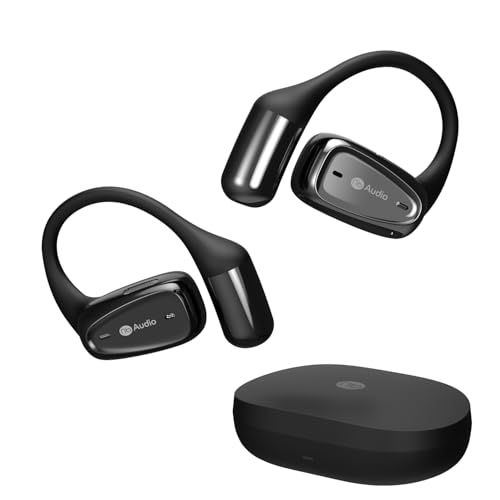 【VGP 2025受賞】 (nb) Open+ オープンイヤー型 完全 ワイヤレスイヤホン 耳を塞がない 耳掛け 軽量7g 低遅延モード 通話マイク IPX4防水 Bluetooth 最大18時間再生 【公式ポーチ付き】(ブラック)