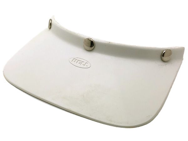 VINTAGE BELL 530 DUCKBILL VISOR（ビンテージベル530ダックビルバイザー）WHITE 【海外直輸入中古品】白 moto star モトスター専用 500-tx 500tx r-t rt super magnum 当時物 off r