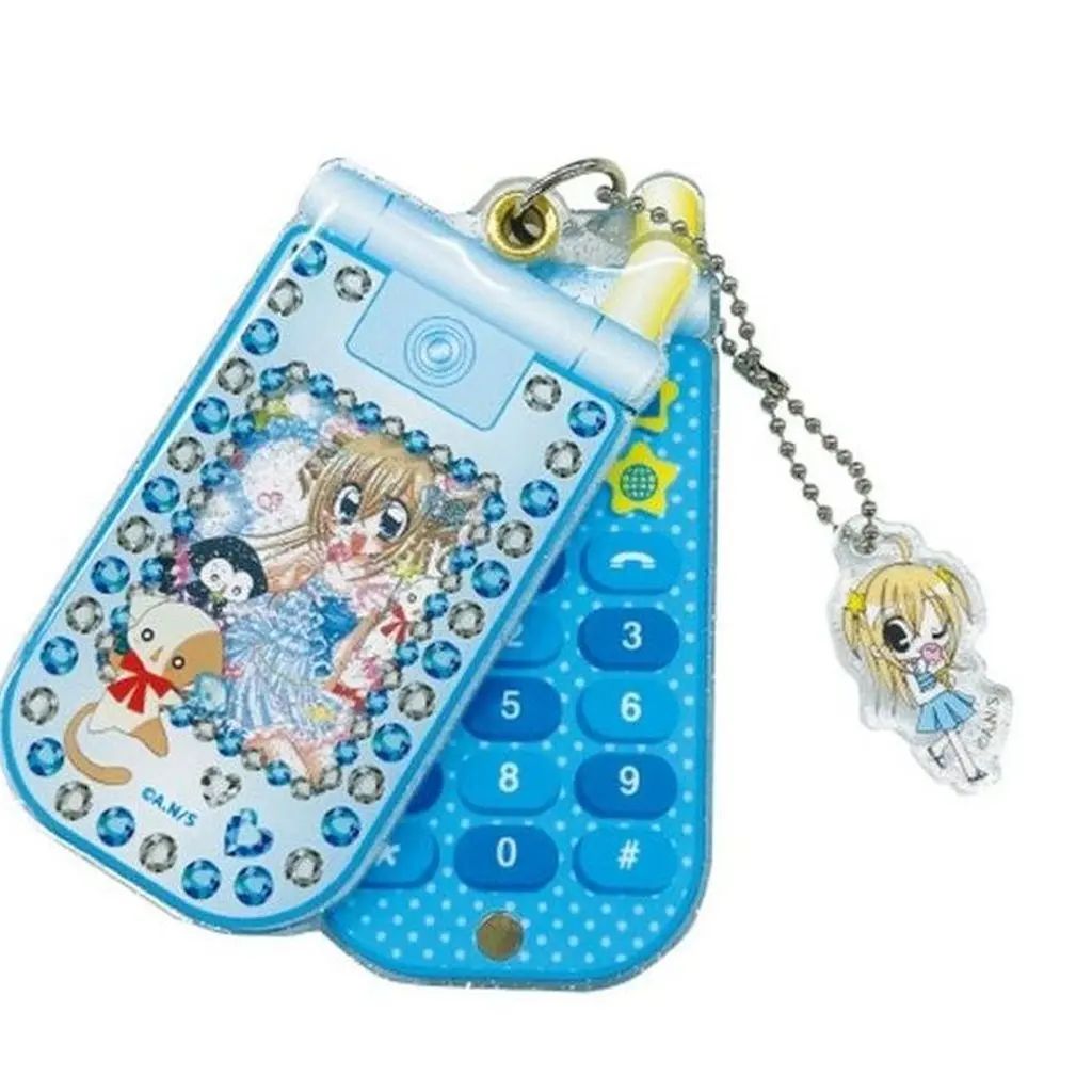 [Brand New] Key Holder Kirari & Na-san (Blue) Slide Mobile Phone Key Holder “Kirarin ☆ Revolution”