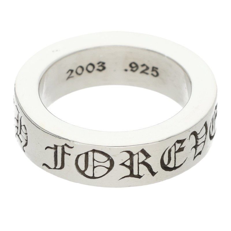 Chrome Hearts 6mm Spacer Forever/6mm Spacer Forever Silver Ring Mens Size 10