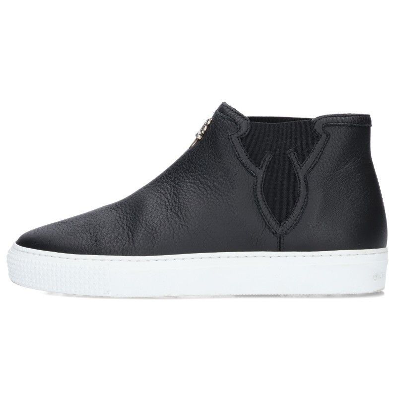 クロムハーツ MID TOP /ミッドトップ ダガー装飾サイドゴアハイカットレザーススニーカー メンズ 40
