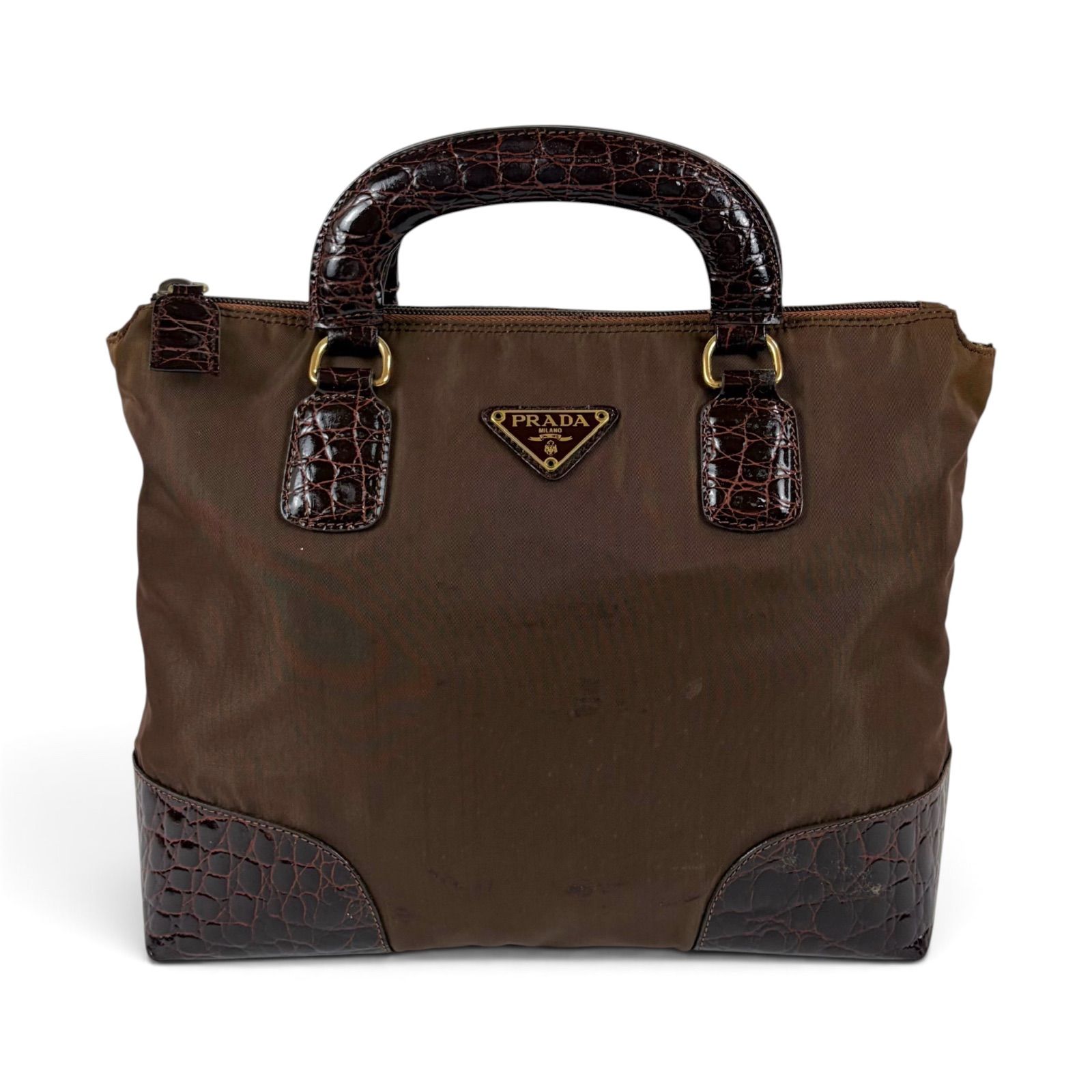 PRADA Triangle Logo Top Handle Bag プラダ トライアングルロゴ 