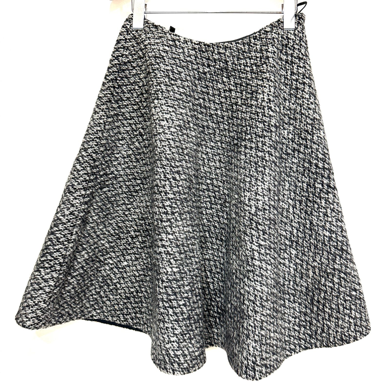 【楠本質店/元住吉】プラダ　PRADA　ウール　スカート　ブラック x グレー x ホワイト　サイズ：38　レディース 6,424円