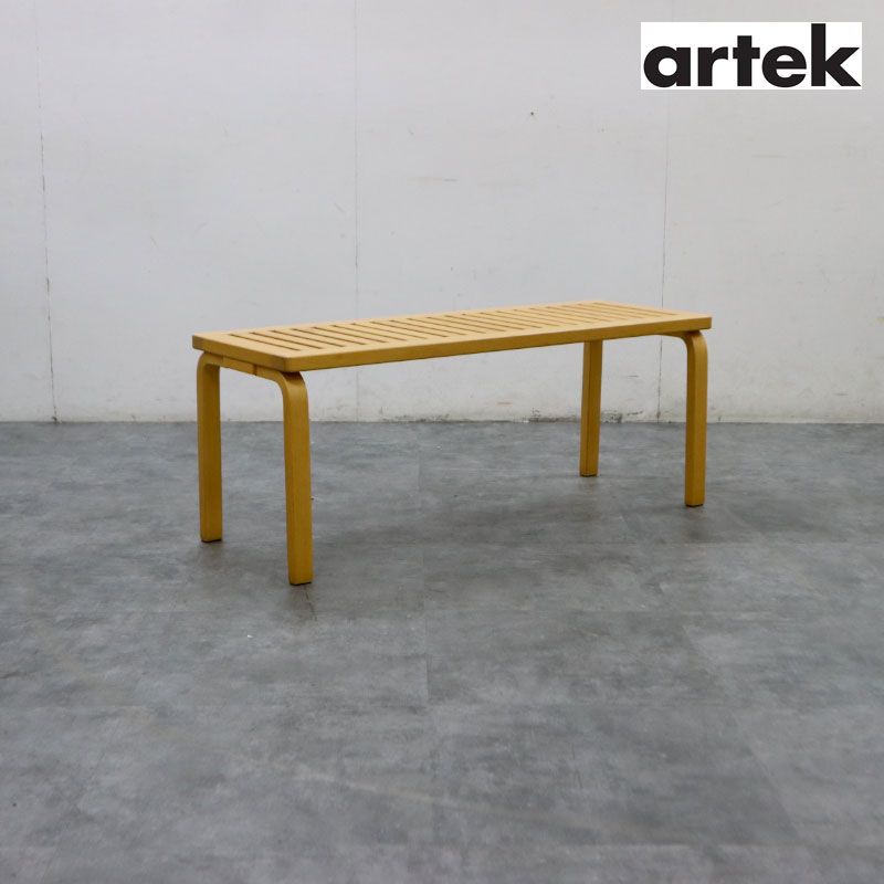 artek アルテック 153A W1125 ベンチ/ローテーブル/ローボード/サイドボード スリット トップ バーチ材 アルヴァ・アアルト 13万 48,000円