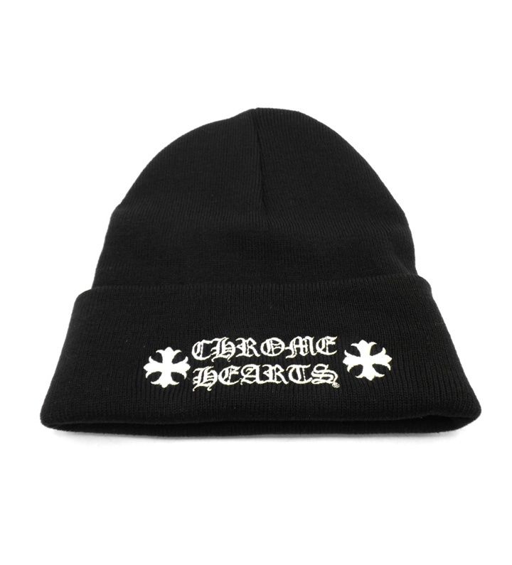 クロムハーツ ニット帽 刺繍ロゴ付き クロムハーツ CHROME HEARTS 【 ACRYL WATCH CAP 】 ロゴ 刺繍