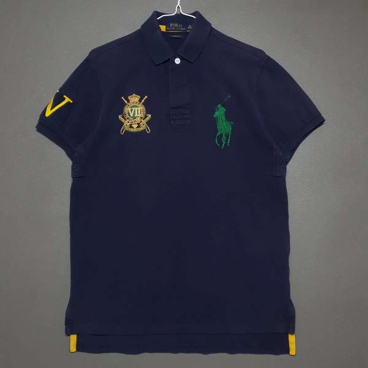 ポロ ラルフローレン ロイヤル ビックポニー チーフキーパー 半袖 カラーTシャツ ピケシャツ ネイビー