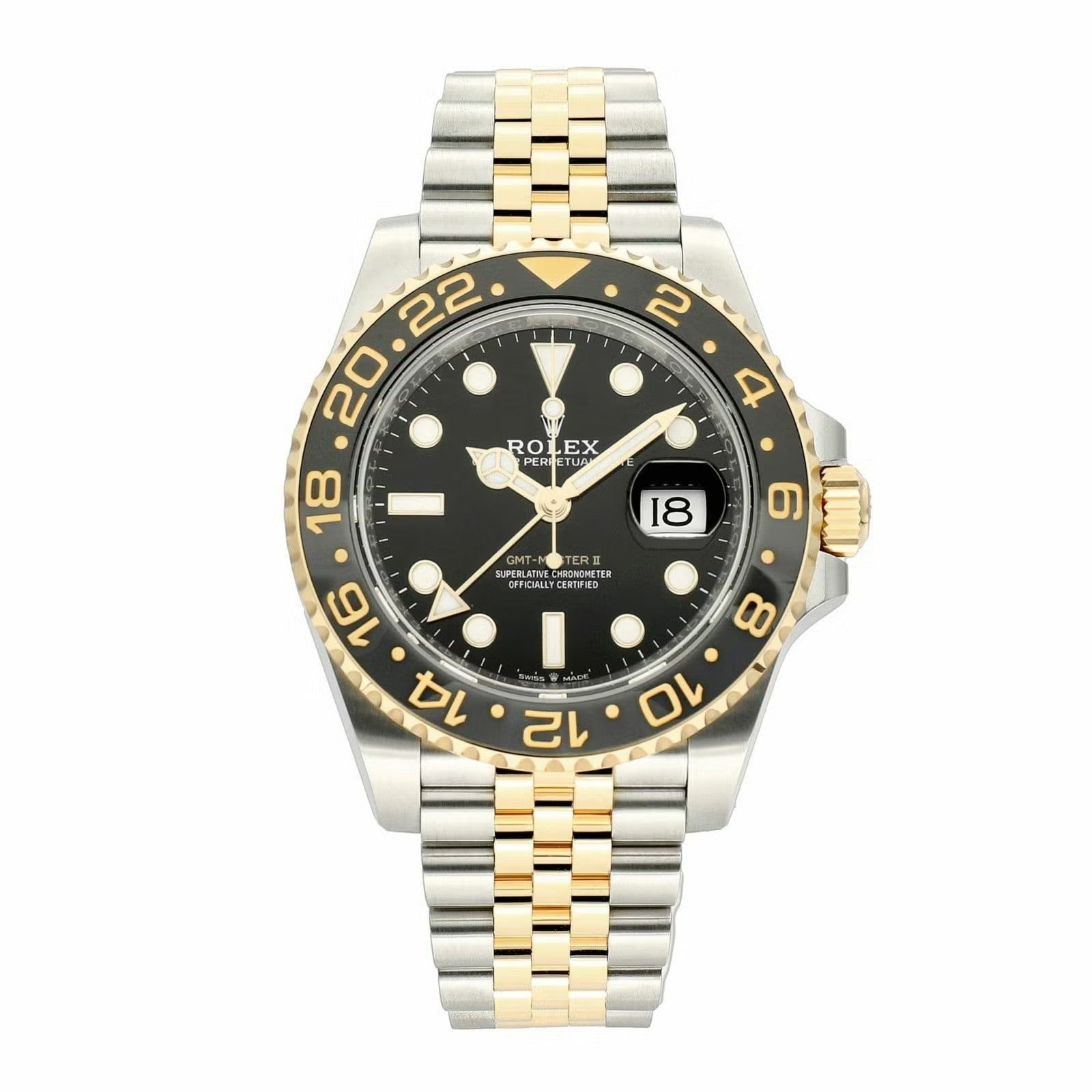 【未使用】ロレックス 時計 GMTマスターⅡ 126713GRNR ブラック文字盤 ジュビリーブレス 自動巻き ROLEX