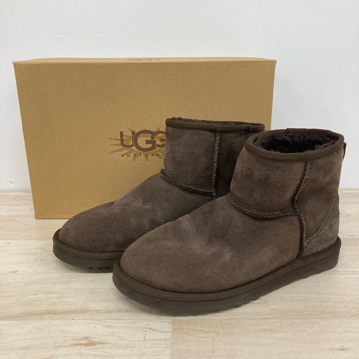 UGG Australia/UGG Mouton Boots CLASSIC MINI 5854 Dark Brown W6 (23cm Equivalent) Women's Box Included [OQ04278]