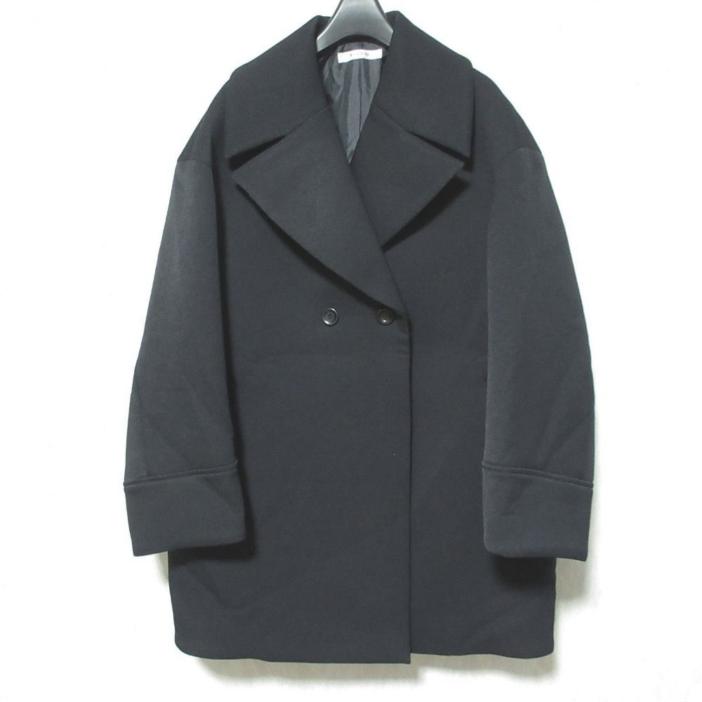 未使用 Rouge vif ルージュヴィフ ボンディングライトハーフコート 31490000004 サイズ36 ネイビー レディース 古着 中古 USED