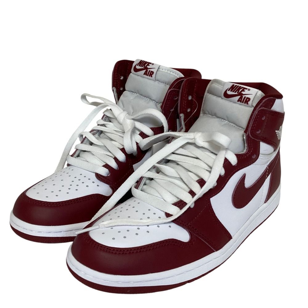 未使用 NIKE ナイキ 2024年モデル Air Jordan 1 Retro High OG Artisanal Red ハイカットスニーカー サイズ8.5 26.5cm レッド ホワイト メンズ 古着 中古 USED