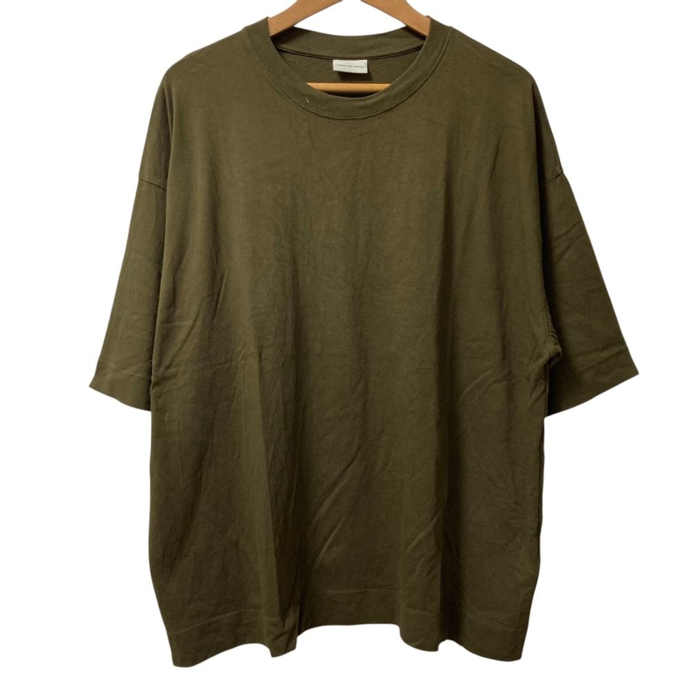 美品 25SS DRIES VAN NOTEN ドリスヴァンノッテン HEN 1603 M.K.SS.T-SHIRT ショートスリーブ Tシャツ サイズM カーキ メンズ 古着 中古 USED