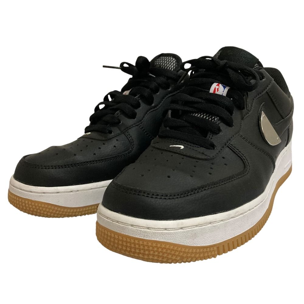 良品 NIKE ナイキ Air Force 1 Low '07 NBA Black Silver エアフォース1 スニーカー CT2298-001 サイズUS9.5 27.5cm ブラック メンズ 古着 中古 USED