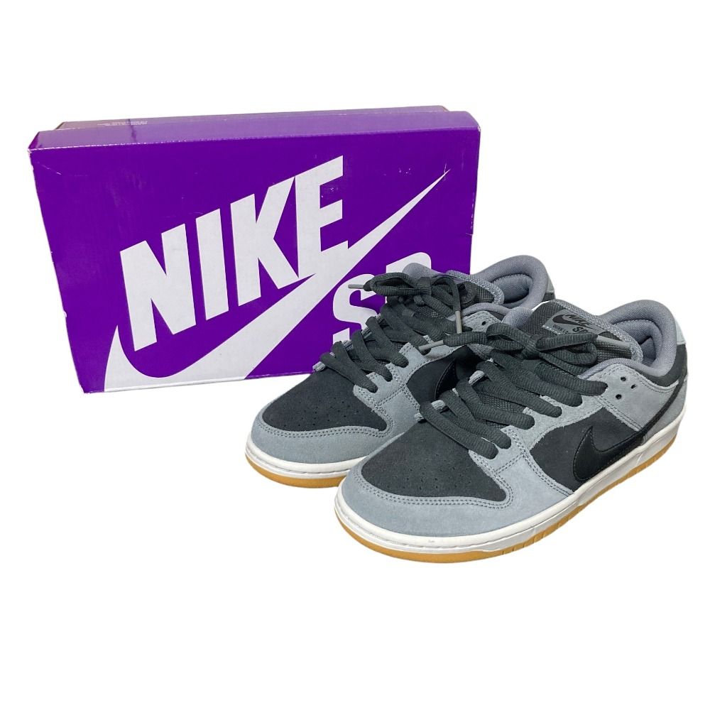 未使用 NIKE SB ナイキ 2025年モデル Dunk Low Pro Black and Smoke Grey ダンクロー スニーカー HF3063-001 US8.5 26.5cm グレー メンズ 古着 中古 USED