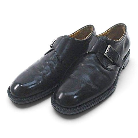 サルヴァトーレフェラガモ Salvatore Ferragamo ビジネスシューズ モンクストラップ 6 ブラック 黒系 レザー イタリア製 15,124円