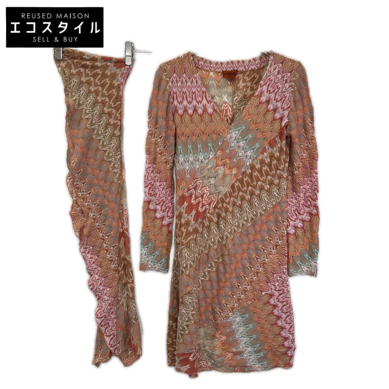 MISSONI　ミッソーニ　オレンジ レーヨンウール チュニック ワンピース　表記なし