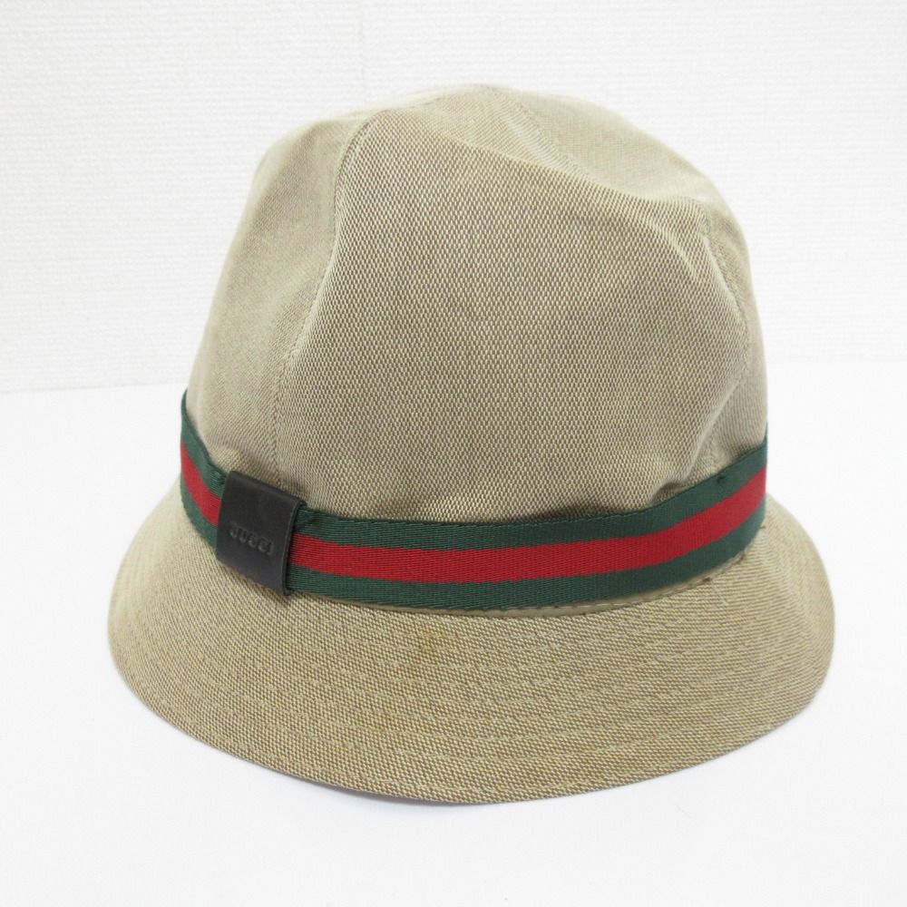 GUCCI グッチ シェリーライン キャンバス バケットハット 帽子 サイズ