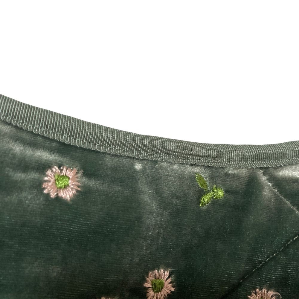 美品 IENA LA BOUCLE イエナ ラ ブークル ベロア刺繍キルティングコート 22020914132030 カーキ レディース 古着 中古 USED