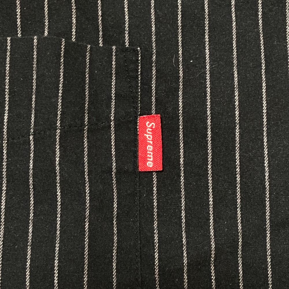 美品 COMME des GARCONS SHIRT コムデギャルソンシャツ シュプリーム コラボ ベースボールシャツ S4SS15 サイズL ブラック メンズ 古着 中古 USED