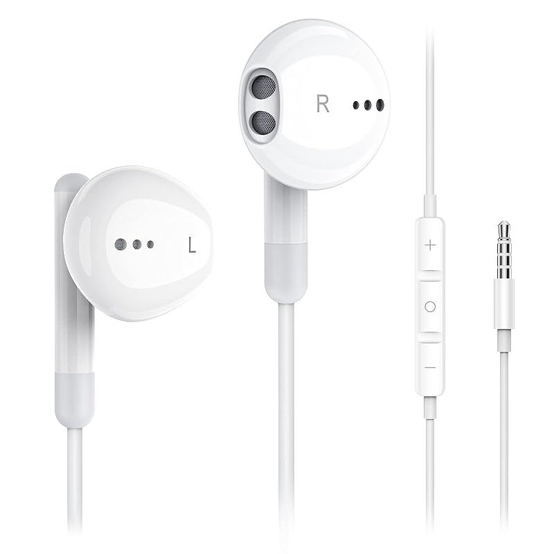 [Brand New] Earphones, Wired, 3.5mm Jack, Ultra Clear Calls & Noise-Free Wired Earphones, HiFi Sound Quality, Ergonomics 0