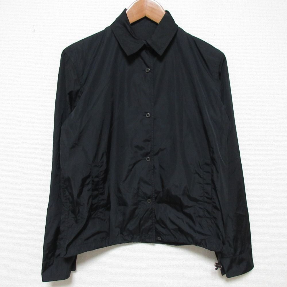 美品 90’S PRADA プラダ ヴィンテージ ナイロンシャツジャケット サイズ38 ブラック レディース 古着 中古 USED 11,639円