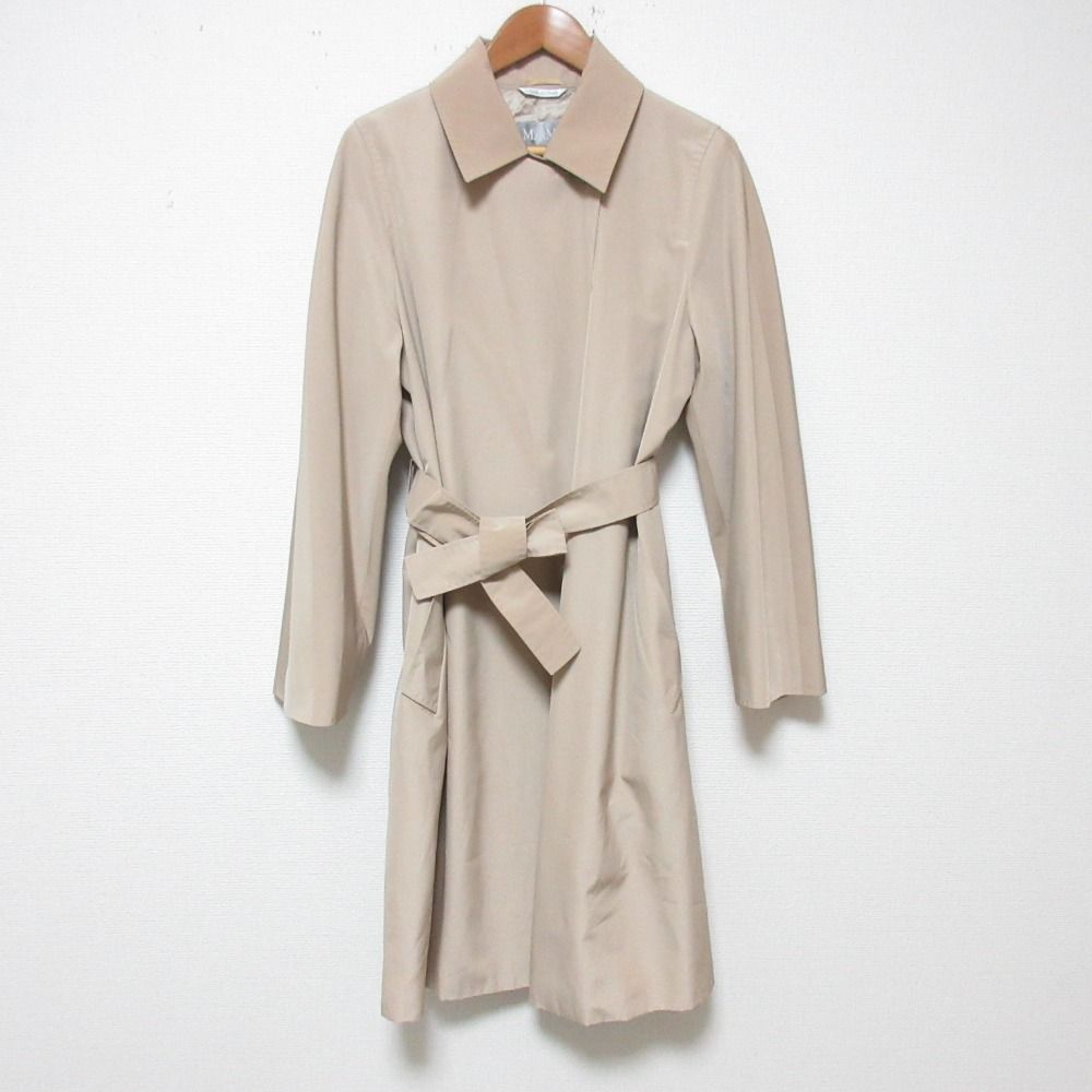 良品 Max Mara マックスマーラ ベルト付き ラップコート スプリングコート サイズ42 ベージュ レディース 古着 中古 USED 17,508円