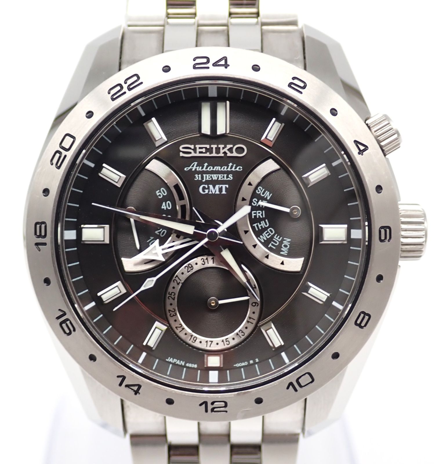 SEIKO(セイコー) メカニカルGMT 4S36-00A0/SARN001 SS ステンレス AT 自動巻き メンズ 腕時計 廃盤自動巻き時計