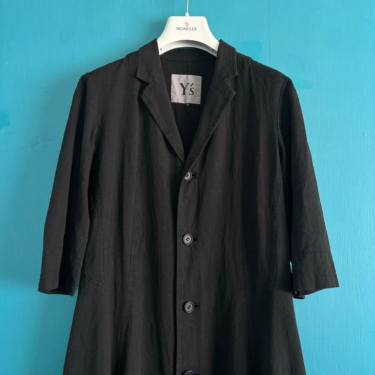 1576 ワイズ Y's ヨウジヤマモト 皺加工 綿 前開き ロングシャツ