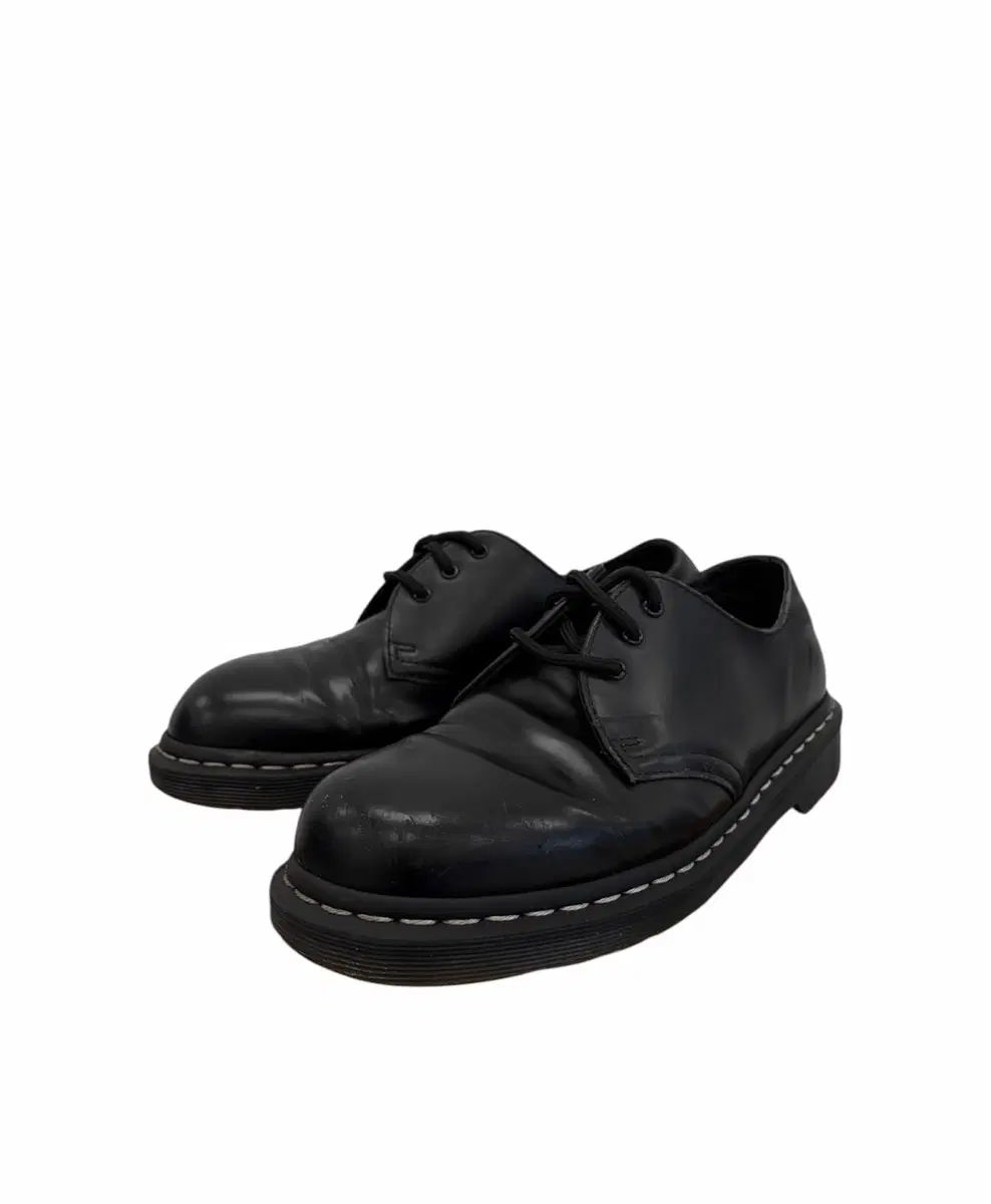 DR. MARTENS ドクターマーチン 1461 3ホール ブラック&グレー スティッチ (UK7/260)
