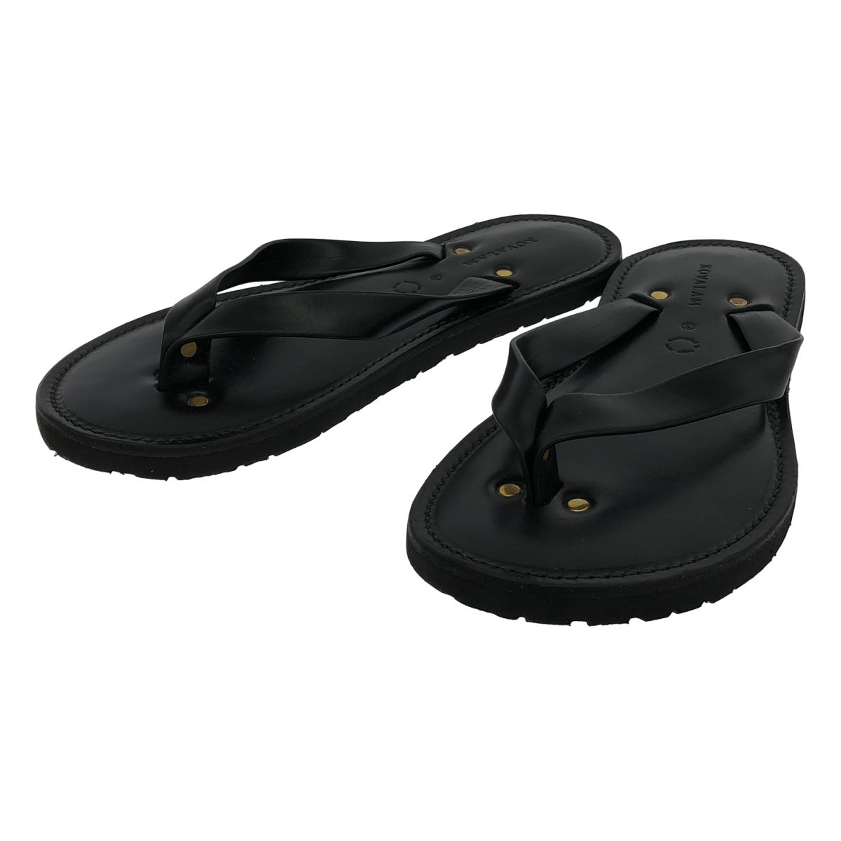 KOVALAM コバーラム MORIKA別注 TONGS SANDAL CHROMEXCEL レザーサンダル ブラック L(27~27.5cm)