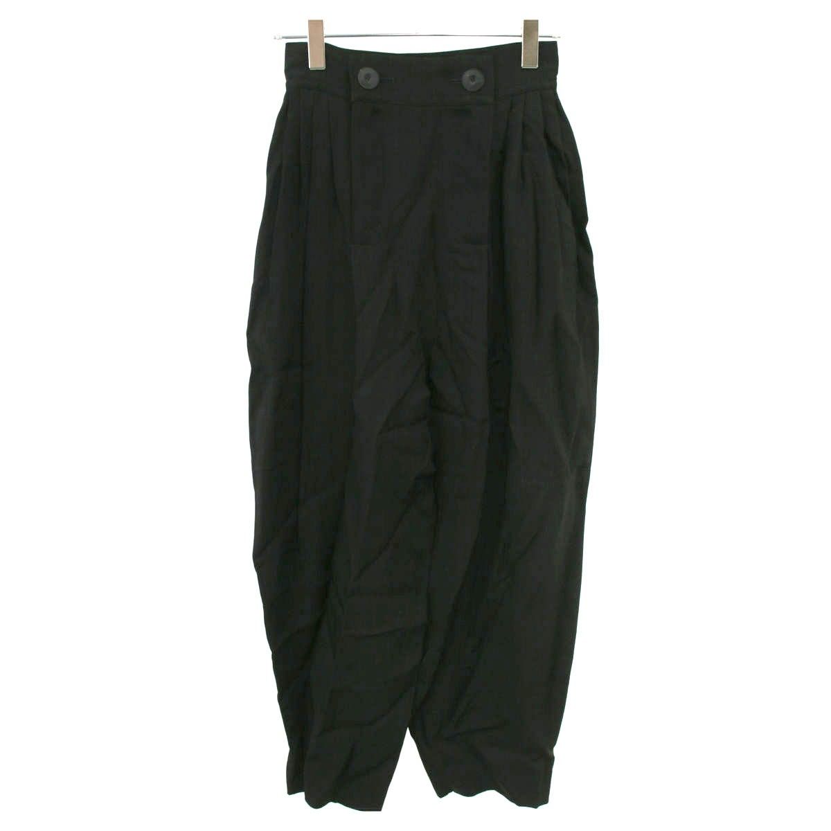 HARUNOBUMURATA ハルノブムラタ 26SS NIRVANA ダブルボタンタックワイドパンツ HM26S829-STY14 ブラック 36