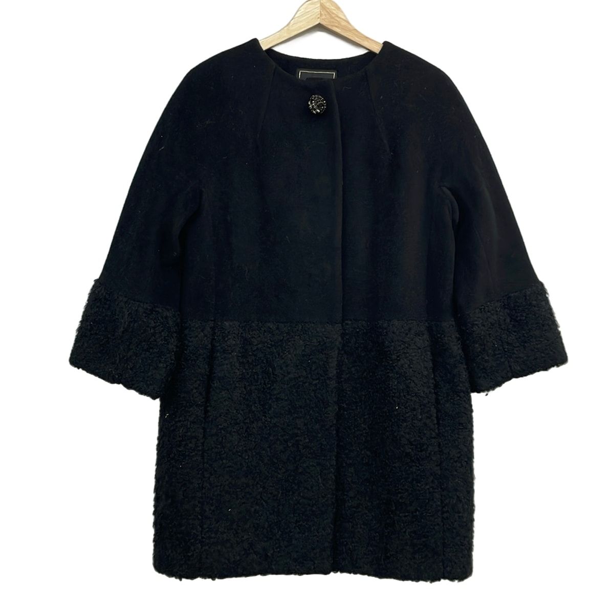 Diagram GRACE CONTINENTAL(ダイアグラム) コート サイズ38 M レディース - 黒 長袖/ビジュー/冬