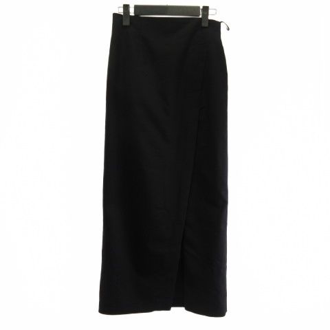 クラネ CLANE 11109-6152 SLANT SLIT STRAIGHT SKIRT ロングスカート スリット 黒 ブラック 1