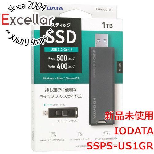 [bn:0] I-O DATA　USB 10Gbps(USB 3.2 Gen2)対応 スティックSSD　SSPS-US1GR　1TB 20,367円