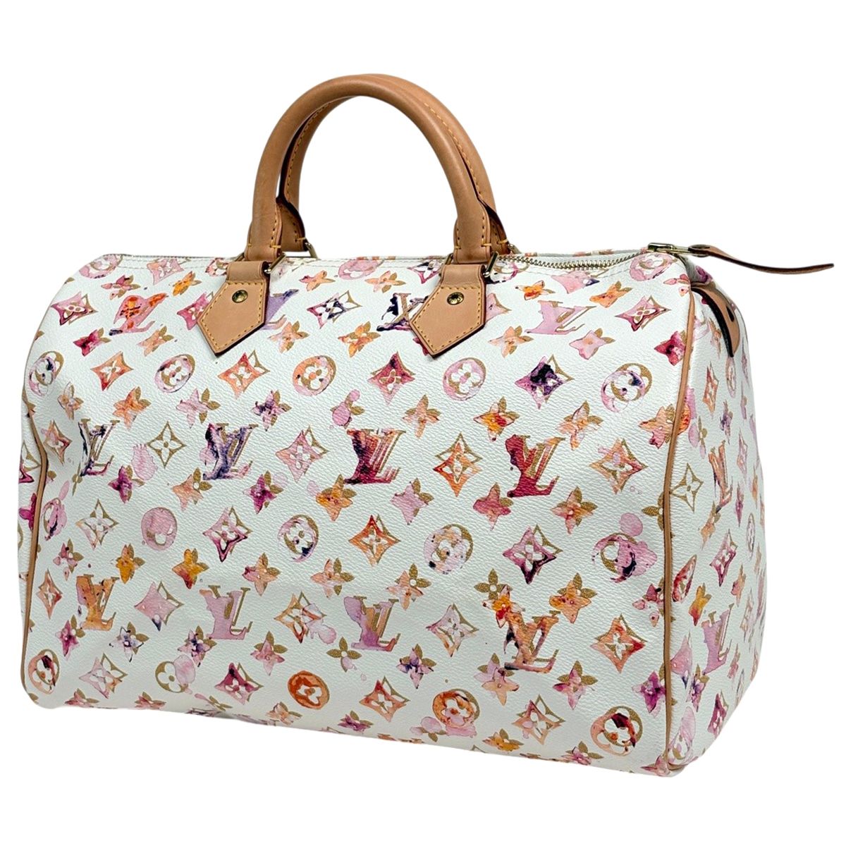 ルイ・ヴィトン Louis Vuitton スピーディ35 ハンドバッグ モノグラムウォーターカラー ブロン(ホワイト) M95752 レディース 【中古】