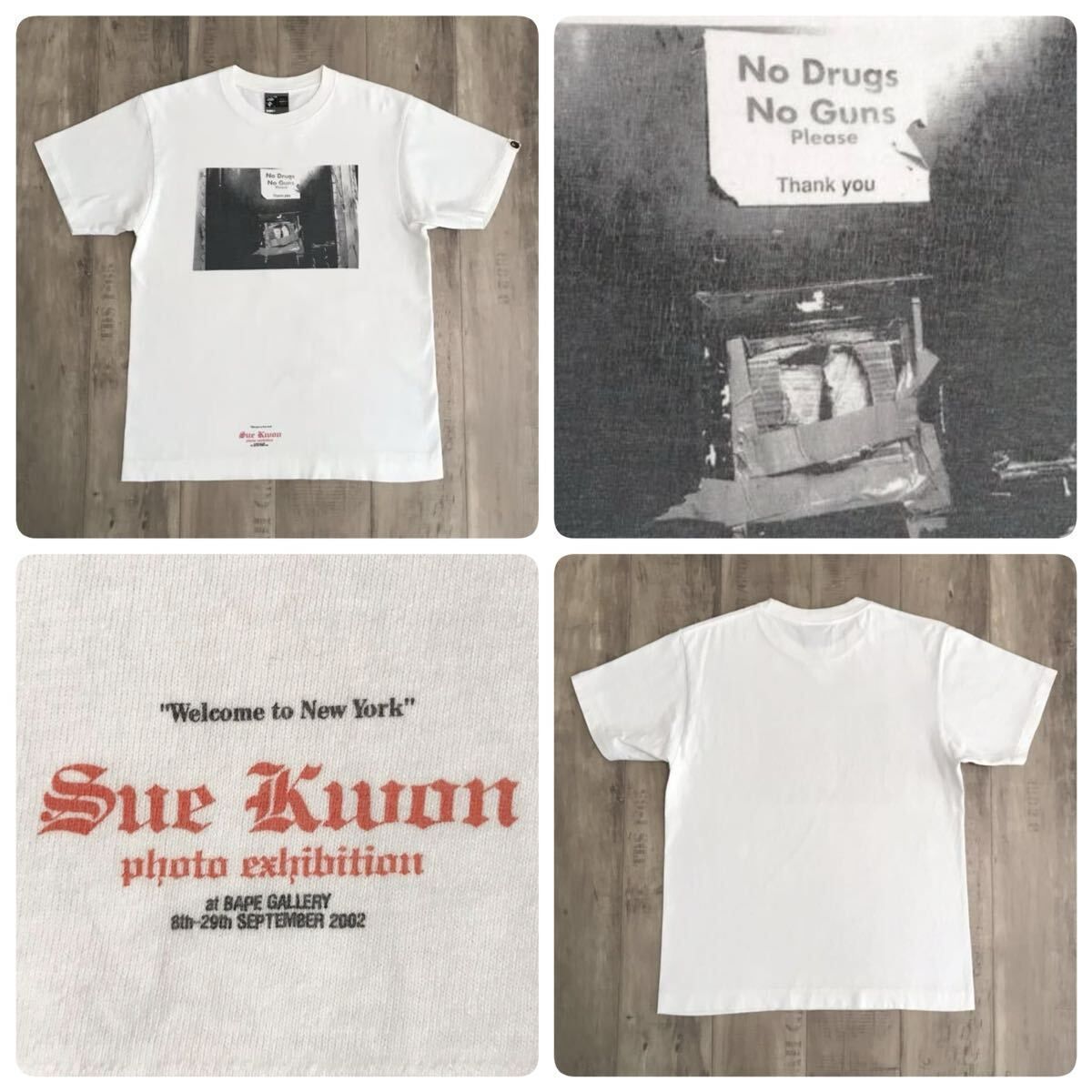 ★激レア★ 2002年 Sue Kwon Photo Exhibition Tシャツ Mサイズ a bathing ape BAPE Gallery エイプ ベイプ NYC NIGO vintage on3 13,104円