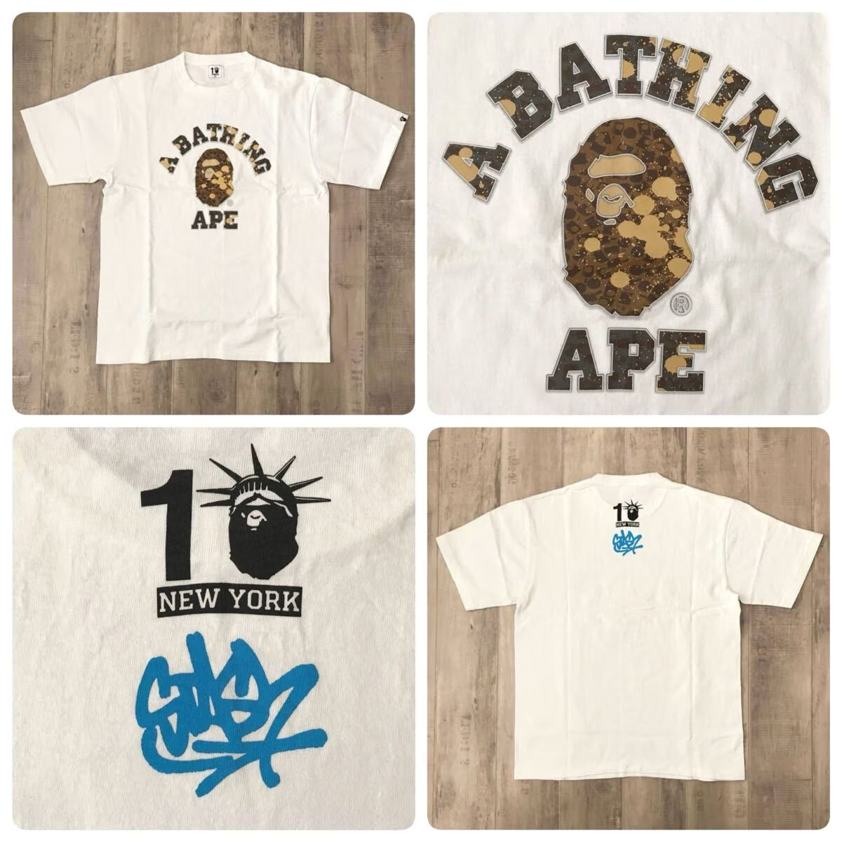 ★XL★ STASH × BAPE NYC 10th カレッジロゴ Tシャツ a bathing ape エイプ ベイプ アベイシングエイプ スタッシュ ニューヨーク y33