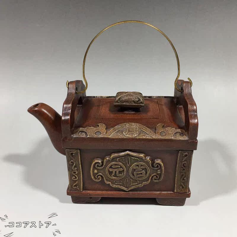 紫砂壷 大明底槽青 百宝箱壺 茶道具 装飾品 現代工芸品美術品 置物