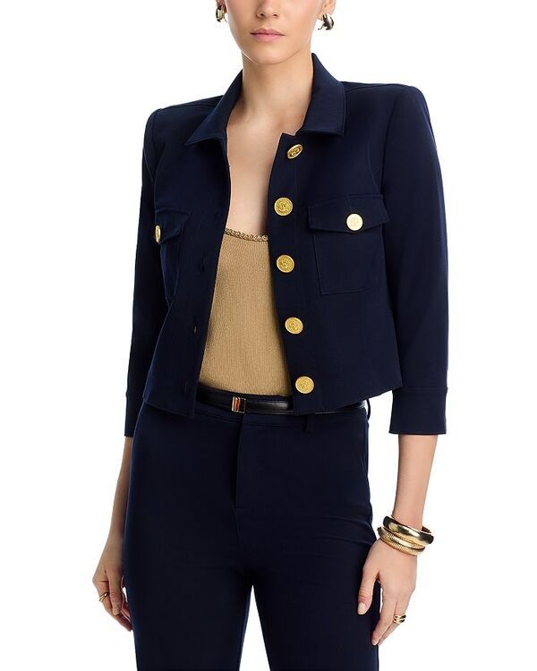 ラジャンス レディース アウター ジャケット・ブルゾン LAGENCE Kumi Button Front Crop Jacket Midnight