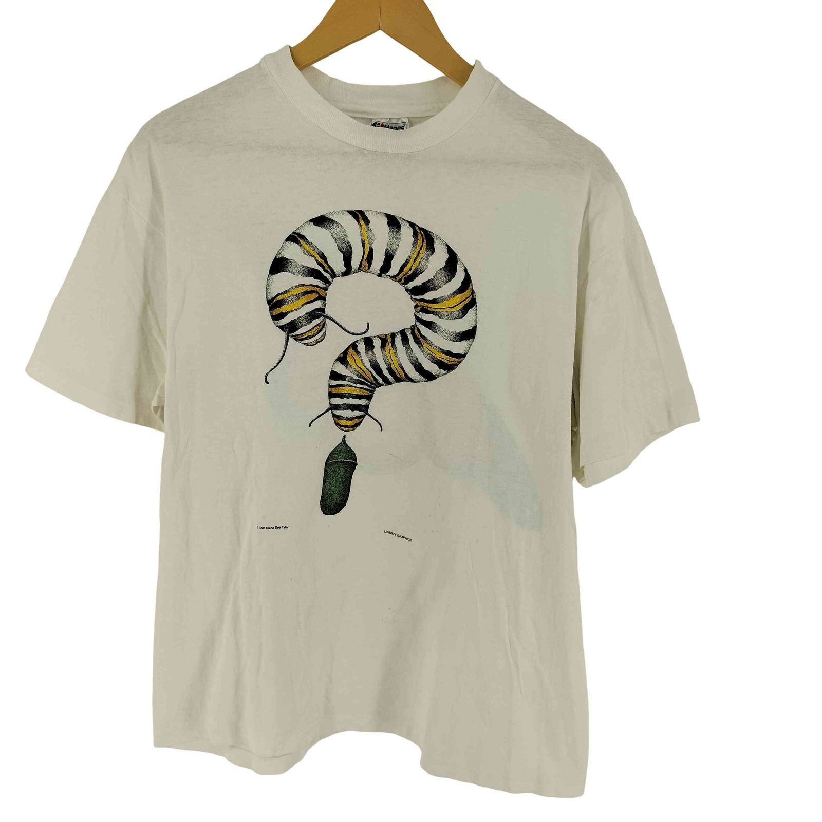 ヘインズ Hanes 90S 1992コピーライト BUTTERFLY WORLD アートプリント Tシャツ メンズ L 15,379円
