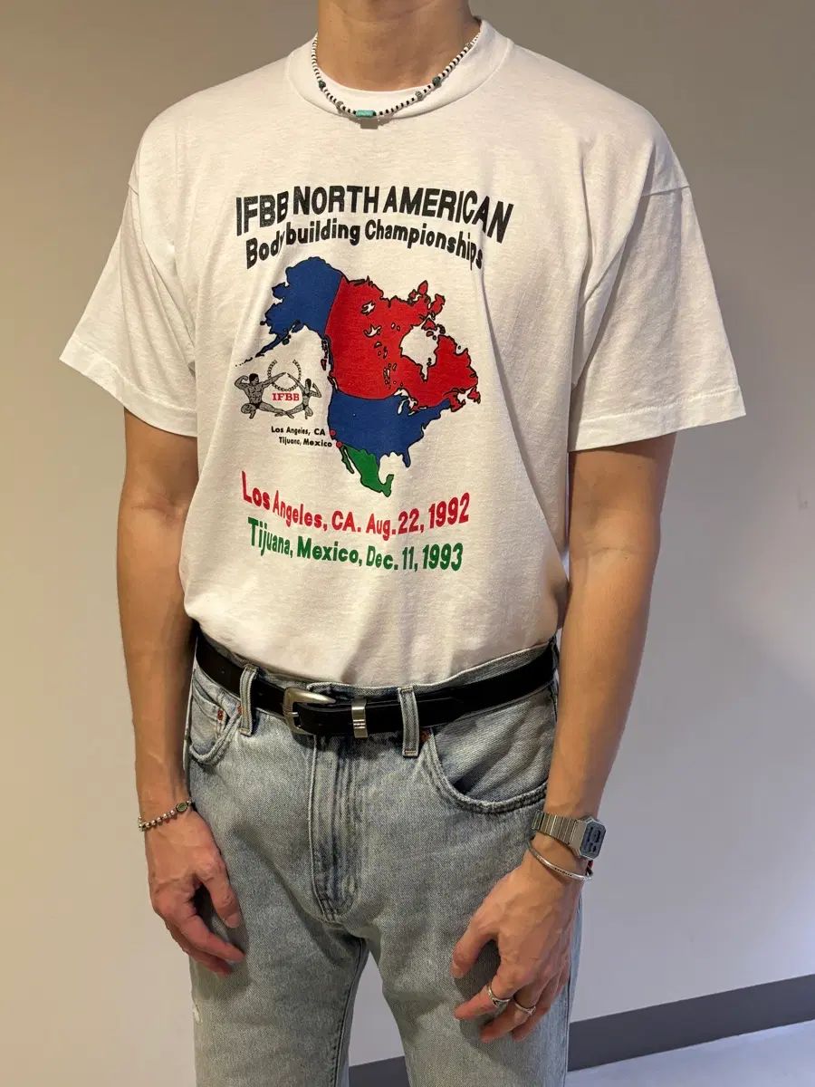 90s USA IFBB ボディービルディング ヴィンテージ 半袖Tシャツ