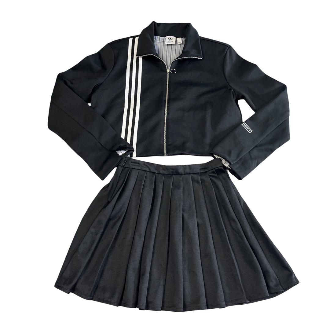 adidas アディダス ジャケット　スカート　セットアップ　ブラック