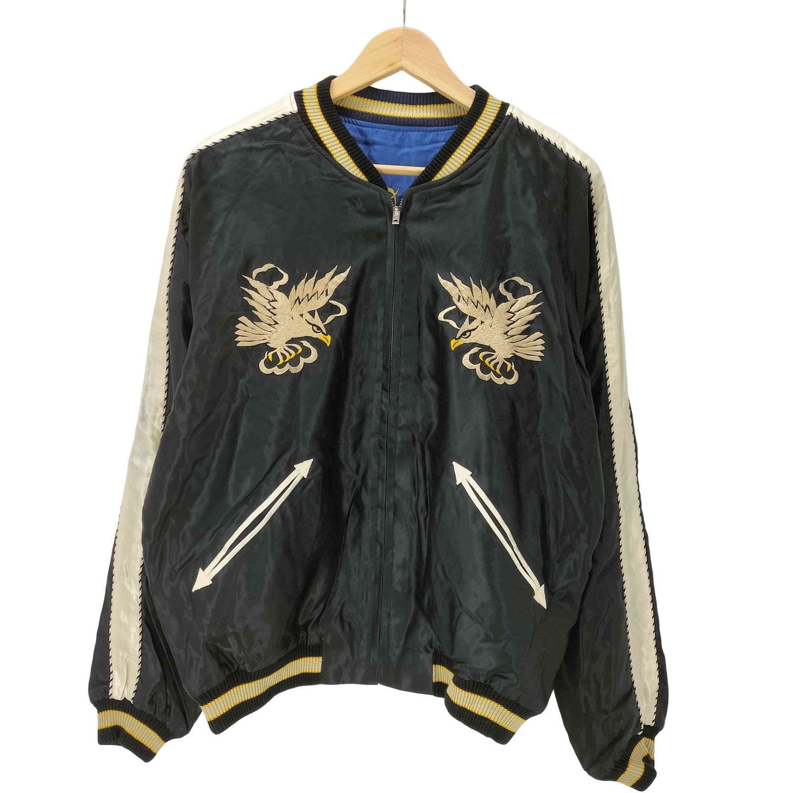Taylor Toyo TAILOR TOYO Tailor Toyo Lot No. TT15491-119 Mid 1950s Style Acetate Souvenir Jacket WHITE EAGLE × GOLD DRAGON Men's JPN: XL