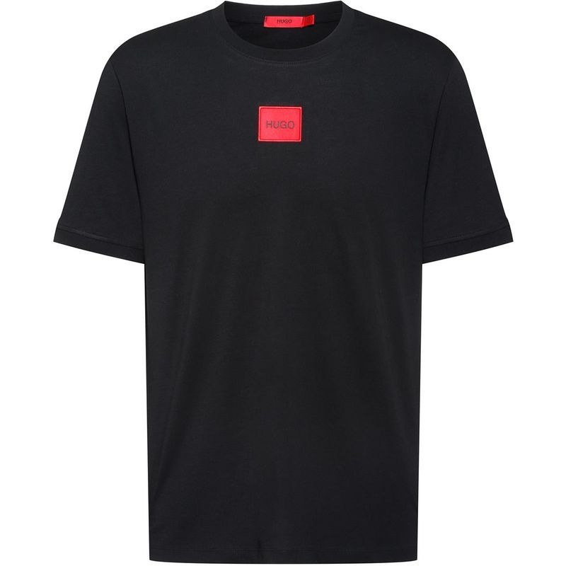 フューゴ メンズ トップス Tシャツ Hugo Diragolino T Shirt Black 001 ブラック